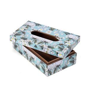 Floral Wooden Rectangular Handmade Eco-Friendly Luxury <b>Wedding</b> <b>Tissue</b> Box & Paper Towel Holder Home Table Decor - Product Image 1