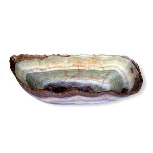 Bol de service irrégulier en onyx vert multi-tons, résistant au feu, pour cuisine moderne, salle à manger, villa, revêtement mural de salon en onyx - Product Image 5