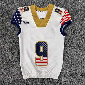 Camiseta de Fútbol Americano al por Mayor, Personalizada para Hombre, Color Borgoña, Blanco y Negro, Camisetas de Fútbol Americano de Secado Rápido para Verano, Ropa Deportiva - Product Image 6