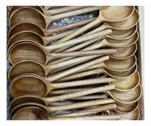 Natural Wooden <b>Dessert</b> Spoon Handmade Eco Friendly OEM Large Quantity Supply - Product Image 1