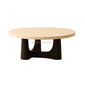 Modern Marble Top Coffee <b>Table</b> Wooden Base Living Room Furniture Wholesale Manufacturer Supplier High Quality Marble Top Coffee - Product Image 1