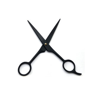 Ciseaux de coiffure en acier inoxydable de qualité supérieure, super coupants, ultra-affûtés, ciseaux de barbier noirs, ciseaux à cheveux - Product Image 3