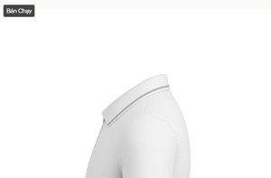 เสื้อโปโลชาย สีขาว แต่งขอบสีเทา แบบสั่งทำพิเศษ - Product Image 2