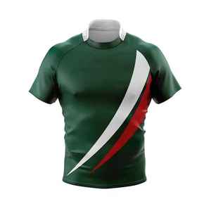 Premium Materials Rugby Uniform Fashion Wholesale Blank Sports <b>T</b>-<b>shirt</b> 100% <b>Polyester</b> Breathable Customizable Logo Rugby Jersey - Product Image 3