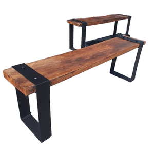 Mesa de comedor con borde vivo de madera de acacia elegante y moderna, muebles para el hogar para gabinetes de sala de estar o aplicación de Hotel/dormitorio - Product Image 1