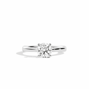 Anillo de Compromiso Solitario con Diamante Cultivado en Laboratorio, Corte Redondo, Certificado por IGI, Plata de Ley 925, Anillo de Boda Clásico - Product Image 2