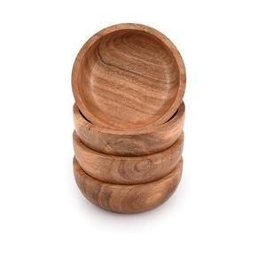 Bols en bois faits à la main Earth Grain, finition naturelle, design minimaliste, empilables, pour servir les aliments, offrir en cadeau, artisanat en bois - Product Image 1