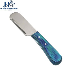 Couteau double face pour toilettage canin, outil de toilettage pour animaux de compagnie, pour le démêlage et l'élimination des poils des chiens de type Terrier, des chats et des chiens Fox. - Product Image 1