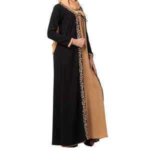 Abaya islamique personnalisée pour femmes, robe musulmane décontractée, couleur unie, polyethersulfone respirant, léger, longueur au sol, grande taille - Product Image 5