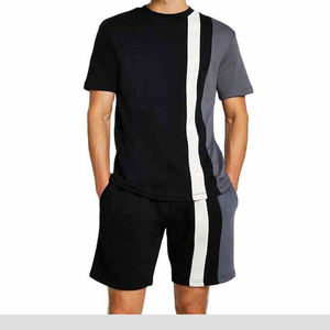 Conjunto de Dos Piezas de Camiseta y Pantalones Cortos Deportivos para Hombre, Precio al por Mayor, Transpirable, para Verano, Marca Deportiva, para Correr, Fitness, Baloncesto - Product Image 1