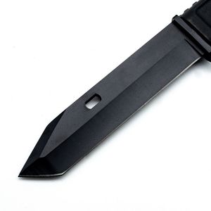Zombie <b>Knife</b> With Spear Point Blade High Carbon Steel Black Handle Outdoor Use - Product Image 4