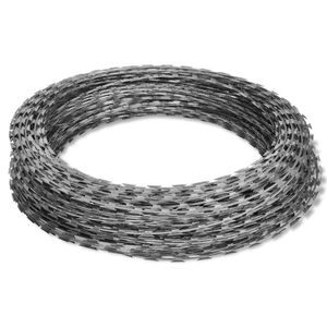 Razor Wires Rollos de alambre helicoidal 2 piezas Acero galvanizado 328,1 'para suministros de jardín - Product Image 2