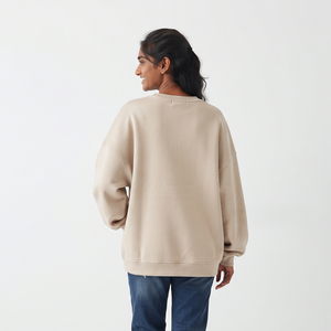 Sweat-shirt ample pour femme, décontracté, 100% polyester, épaules tombantes, style streetwear d'hiver, sweat-shirt pour femmes - Product Image 2