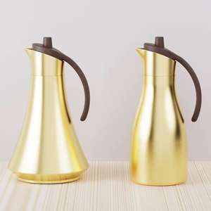 Elegante cafetera árabe Dallah de latón, hecha a mano, tradicional, para servir café de Oriente Medio, para uso en el hogar, cafetería o restaurante. - Product Image 3