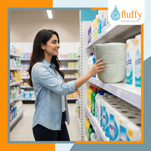 FLUFFY 2-Ply Soft Disposable Eco-Friendly Recyclable High Absorbent Kitchen Roll Towels for Home & Commercial Use - Product Image 5