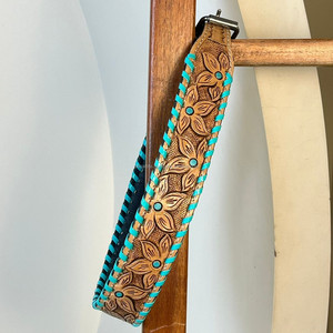 Nuevo diseñador personalizado correa de perro de cuero genuino y Collar ajustable conjunto de 2 piezas accesorios para mascotas de estilo occidental hechos a mano - Product Image 4