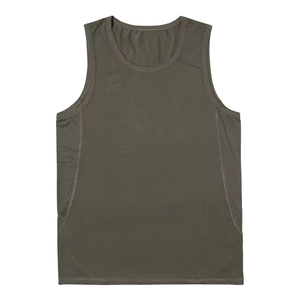 High Quality 100% Cotton Breathable Heavyweight Sleeveless Muscle <b>Square</b> Cut Customized Color Logo Gym Men's Stringer Ribbed - Product Image 2