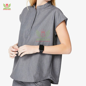 Vente en gros de tenues d'infirmière personnalisées pour femmes, manches courtes, 2025, uniformes médicaux d'hôpital, polyester/coton de haute qualité - Product Image 4