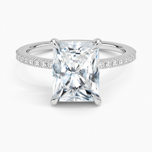 Bague BOJ 084 en argent 925, coupe radiante, solitaire ajusté, diamant 2 carats couleur D VVS1, moissanite certifiée GRA, prix bas en promotion - Product Image 1
