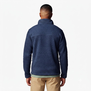 <b>Men's</b> Casual Full Zipper Polar Fleece Heavyweight Full Zip up <b>Long</b> Sleeve 100 % Cotton Fleece Hiking Winter Street Wear <b>Jacket</b> - Product Image 2