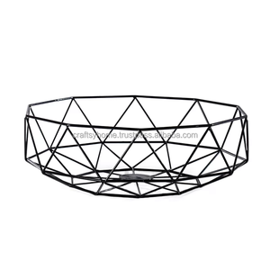 Modern Handmade Black Metal <b>Wire</b> Fruit & Vegetable Storage Basket Kitchen Decorative Bowl with Polished Technique Natural Crafts - Product Image 1