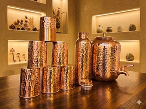 Nouveau design de gobelet en cuivre, dernier cri, verre en cuivre tendance, gobelet en cuivre de style moderne, verre en cuivre au design actualisé - Product Image 3
