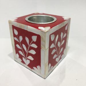 Square Indian Bone Inlay Mubkhar Tealight Incense <b>Burner</b> Trending Bakhoor Incense Holder for Home Decoration for Marriage - Product Image 3