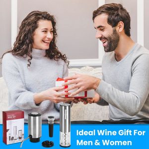 Set Apribottiglie Elettrico Ricaricabile 4 in 1 con Aeratore, Tagliacapsule, Tappo Sottovuoto, Regalo per Uomini e Donne - Product Image 6