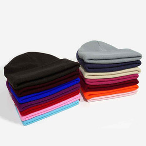 Gorros de Invierno Cálidos de Fibra Acrílica de Color Sólido con Logotipo Bordado Personalizado al por Mayor, Gorro de Punto con Logotipo Personalizado - Product Image 3