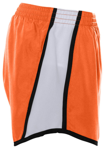 Pantalones Cortos Deportivos Naranjas para Hombre con Franja Lateral Blanca, Cintura Elástica, Secado Rápido, Poliéster - Product Image 6