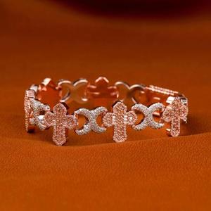 925 Silver Moissanite Chain <b>Bracelet</b> Trendy <b>Charm</b> Link Jewelry Stylish Gift Accessory for Daily Wear - Product Image 2