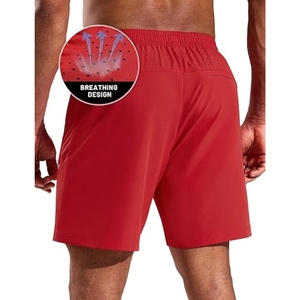Men's solid <b>blue</b> quick dry Elastic waist casual shorts Sport Bermuda shorts with pockets Men's shorts wholesale - Product Image 2