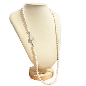 Collier de luxe en perles d'eau douce avec perle laser, lumière intense, connexion naturelle, chaîne de clavicule, collier de perles - Product Image 5