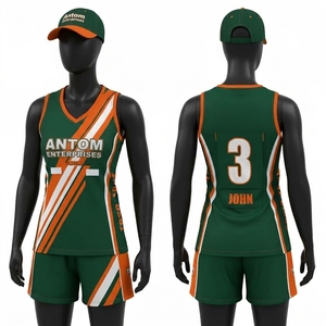 Tenues de netball personnalisées sublimées, robe sans manches, bleu vert, vêtements de sport d'équipe, numéro personnalisé, nom, logo, fabricant - Product Image 3