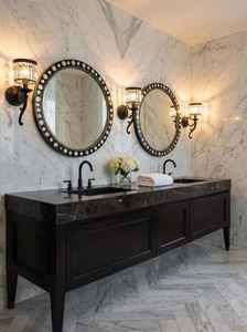 Espejo Redondo con Incrustaciones de Hueso Antiguo de Alta Calidad, Mueble Decorativo para Sala de Estar o Baño, Decoración de Pared Única - Product Image 5