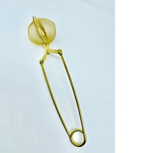 Factory Direct Supply Brass Tea <b>Strainer</b> with Star Cutouts Metal Infuser Wooden Handle Durable Reusable <b>Colander</b> - Product Image 5