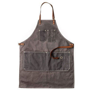 Delantal de Barbero Personalizado Moderno e Impermeable, Delantal de Barbero de Tela Encerada de Estilo Vintage - Product Image 3