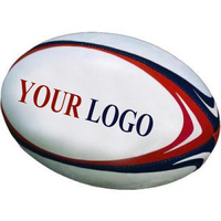 Ballon de rugby en caoutchouc durable avec vessie en butyle pour entraînement solo intensif, mouvements de ligne arrière coordonnés, création d'espace, personnalisable