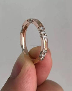 แหวนเงินแท้ประดับมอสซาไนต์ทรงมินิมอลสำหรับผู้หญิง แหวนแต่งงาน แหวนหมั้น แหวนคู่รัก - Product Image 3