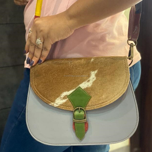 กระเป๋าถือหนังรีไซเคิลสไตล์ตะวันตกกระเป๋าเงินหลากสีสำหรับผู้หญิงกระเป๋าสะพายไหล่พิมพ์ลายสัตว์ทันสมัยดีไซน์ใหม่ - Product Image 1