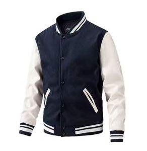 High Quality Varsity <b>Jacket</b> <b>Men</b> and Women Chenille Embroidery <b>Leather</b> Sleeves Custom Baseball Letterman Varsity <b>Jackets</b> - Product Image 1