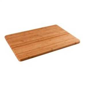 Planche à découper en bois massif robuste, épaisse, rectangulaire, à grain transversal, avec poignées, pour la viande, non toxique - Product Image 2