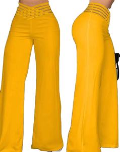 Grande taille creuse taille haute décontracté femmes mode longue jambe large femmes pantalons soutenant 2026 - Product Image 3