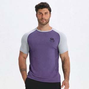 GYM ACTIVE <b>Men's</b> High Street Silk Screen Printed Custom Jersey <b>T</b>-<b>Shirts</b> 95% Cotton 5% Spandex 180g <b>Curved</b> <b>Hem</b> Eco-Friendly Quick - Product Image 4