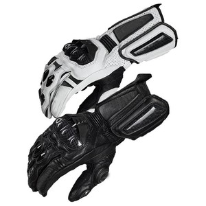 Guantes de carreras de cuero, transpirables, antideslizantes, con cierre de gancho y bucle, unisex, para montar en motocross - Product Image 5