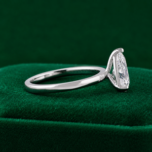 Luxury Pear Cut <b>Solitaire</b> Diamond Engagement <b>Ring</b> <b>Silver</b> IGI Certified Lab Grown Bridal <b>Ring</b> for Wedding Anniversary Gift Fine - Product Image 3