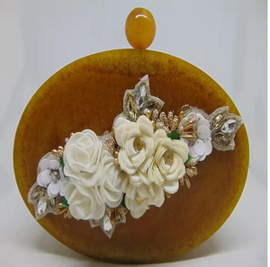 Sac à main en résine époxy artisanal, style moderne, imperméable, fermeture magnétique, motif pierre, personnalisable, pour usage quotidien et en soirée - Product Image 1