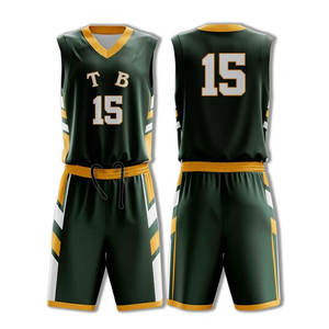 Uniforme de Baloncesto de Último Diseño, Personalizable con Logotipo, Color Sólido - Product Image 1