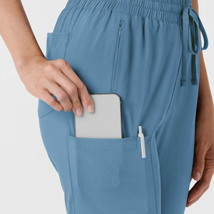 Ensemble de Blouses Médicales pour Femmes en Gros, Manches Courtes, Multi-Poches, Uniforme d'Infirmière, Tenue d'Hiver pour Hôpital - Product Image 6