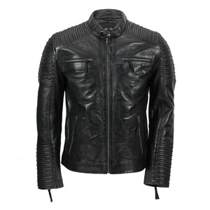 Men Black Genuine Leather <b>Biker</b> <b>Jacket</b> Motorcycle <b>Jacket</b> Men's Fraser Black <b>Biker</b> Leather <b>Jacket</b> - Product Image 1